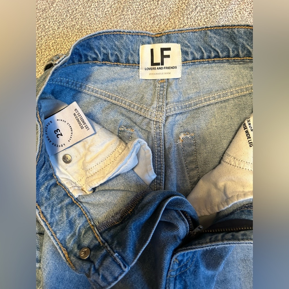 Lovers and Friends X Revolve Lennon Super High Rise Barrel Jeans Size 23 - Picture 14 of 16